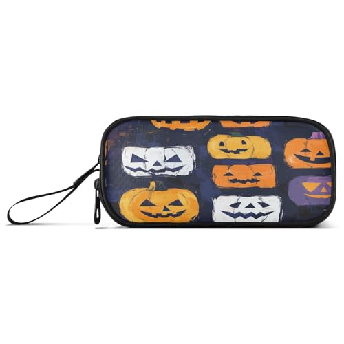 aidingzhi Federmäppchen mit Ölgemälde, Halloween, Nylon, großes Fassungsvermögen, großes Fassungsvermögen, Federmäppchen, Schule, Schreibwaren für High School Kinder von aidingzhi