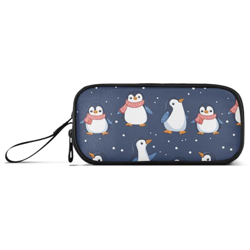 aidingzhi Federmäppchen mit Pinguin-Cartoon-Motiv, einzigartiges Nylon, große Kapazität, Federmäppchen, Schreibwaren für Mittelschule und Kinder von aidingzhi
