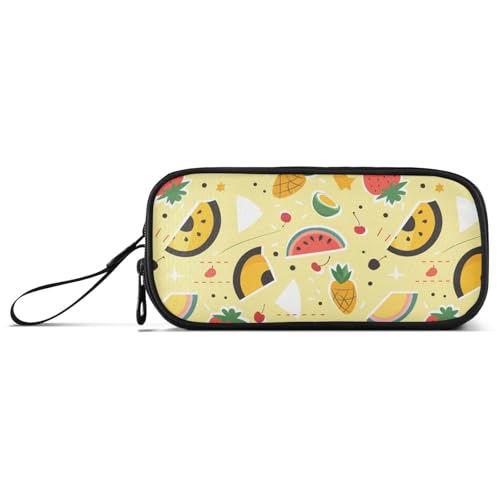 aidingzhi Federmäppchen mit Reißverschluss, abstraktes Cartoon-Design, Nylon, großes Fassungsvermögen, Federmäppchen mit Reißverschluss, Schreibwaren-Tasche für High School Herren von aidingzhi