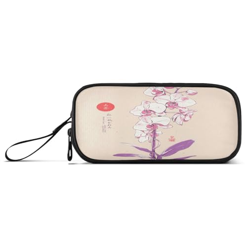 aidingzhi Federmäppchen mit Sonnenblumen, Nylon, hohe Kapazität, Federmäppchen für Teenager, Mädchen, Schreibwaren für Büro, adrett, Violett von aidingzhi