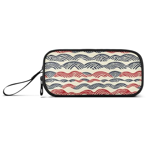 aidingzhi Federmäppchen mit amerikanischer Flagge, Retro-Stil, Nylon, große Kapazität, Federmäppchen, Schreibwaren-Organizer für College-Lehrer von aidingzhi