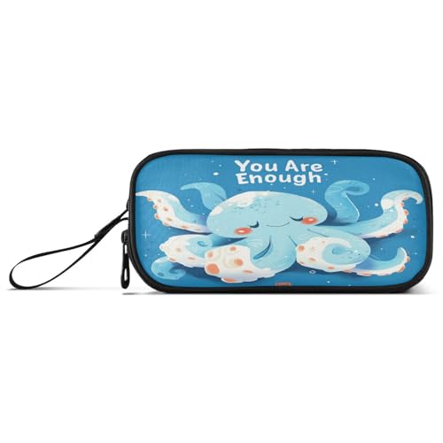 aidingzhi Federmäppchen mit blauem Tier, Meer, Ozean, Meer, Nylon, hohe Kapazität, Federmäppchen, Schreibwarentasche für High School Herren von aidingzhi