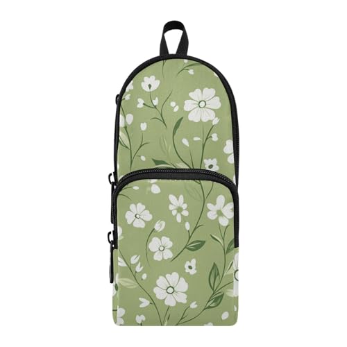 aidingzhi Federmäppchen mit kleinen Blumen, Nylon, 3 Fächer, Schulbedarf, großes Fassungsvermögen, Federmäppchen für Schule, Schreibwaren, Organizer für adrette Schule aidingzhi Federmäppchen mit kleinen Blumen, Nylon, 3 Fächer, Schulbedarf, großes Fassungsvermögen, Federmäppchen für Schule, Schreibwaren, Organizer für adrette Schule von aidingzhi