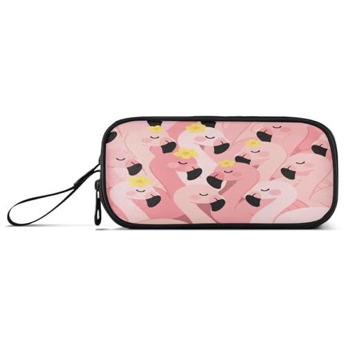 aidingzhi Federmäppchen mit niedlichem Cartoon-Flamingo-Motiv, Nylon, Reißverschluss, großes Fassungsvermögen, Schreibwaren-Organizer für adrette Schuljungen aidingzhi Federmäppchen mit niedlichem Cartoon-Flamingo-Motiv, Nylon, Reißverschluss, großes Fassungsvermögen, Schreibwaren-Organizer für adrette Schuljungen von aidingzhi