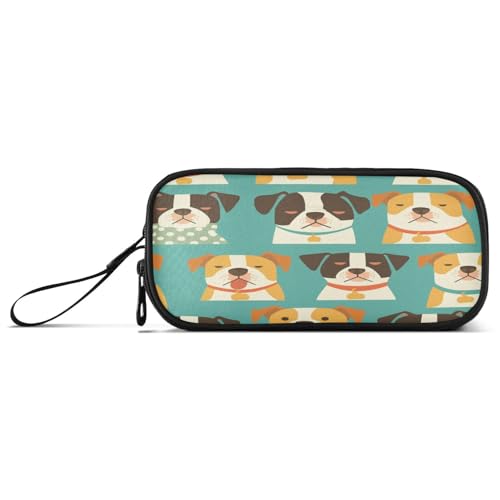 aidingzhi Federmäppchen mit niedlichem Cartoon-Hund, Nylon, Reißverschluss, hohe Kapazität, Federmäppchen, Organizer, Schreibwaren-Tasche für adrette Schule und Erwachsene aidingzhi Federmäppchen mit niedlichem Cartoon-Hund, Nylon, Reißverschluss, hohe Kapazität, Federmäppchen, Organizer, Schreibwaren-Tasche für adrette Schule und Erwachsene von aidingzhi