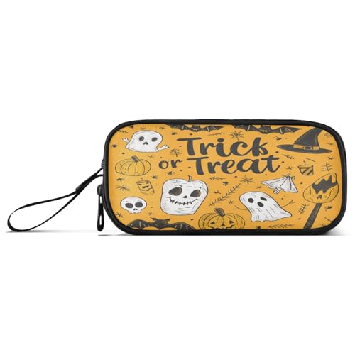 aidingzhi Federmäppchen mit niedlichem Kritzelei-Zeichnen, Buttergelb, Nylon, für Kinder, großes Fassungsvermögen, Schreibwaren für Grundschullehrer von aidingzhi