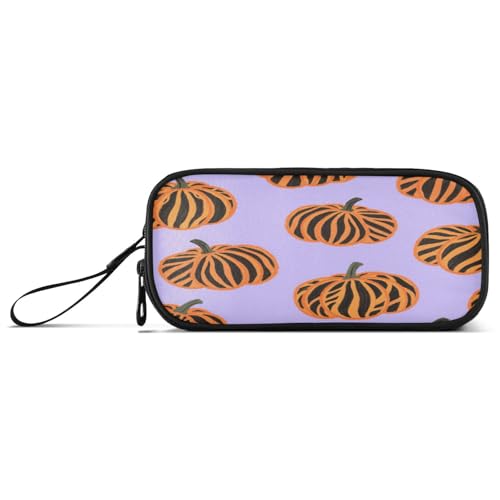 aidingzhi Federmäppchen mit violettem Tiermotiv, gestreift, Kürbis, Nylon, für Teenager, große Kapazität, Reißverschluss, Federmäppchen, Schule, Schreibwaren für Büromann von aidingzhi