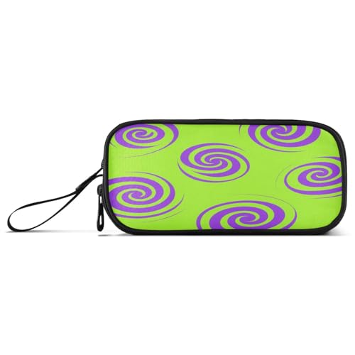 aidingzhi Fluoreszierendes grünes Graffiti-Nylon-Federmäppchen, Federmäppchen mit hoher Kapazität, Federmäppchen für Mädchen, Schreibwarentasche für adrette Schulmänner von aidingzhi