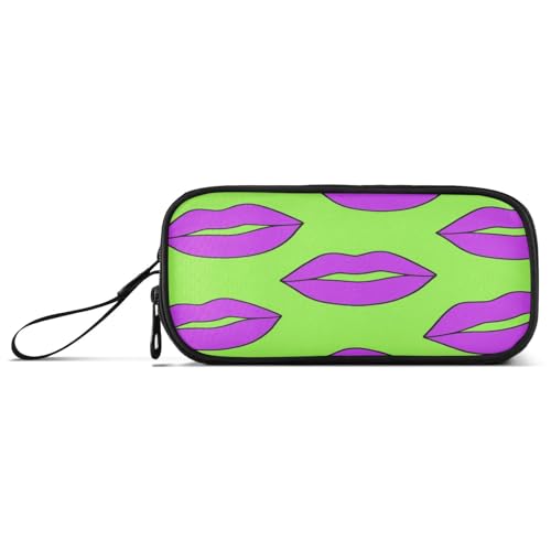 aidingzhi Fluoreszierendes grünes Graffiti-Nylon-Federmäppchen für Kinder, große Kapazität, Federmäppchen für Schule, Schreibwaren-Organizer für Mittelschule und Frauen von aidingzhi