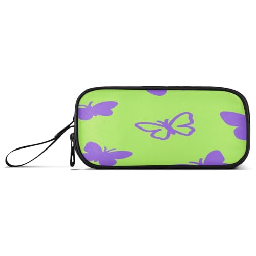 aidingzhi Fluoreszierendes grünes Graffiti-Schmetterling-Nylon-Federmäppchen für Schulbedarf, große Kapazität, Federmäppchen für Teenager, Mädchen, Schule, Schreibwaren für Schulkinder von aidingzhi