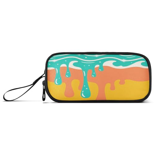 aidingzhi Graffiti Art Federmäppchen aus Nylon, Orange / Grün, für College-Männer von aidingzhi