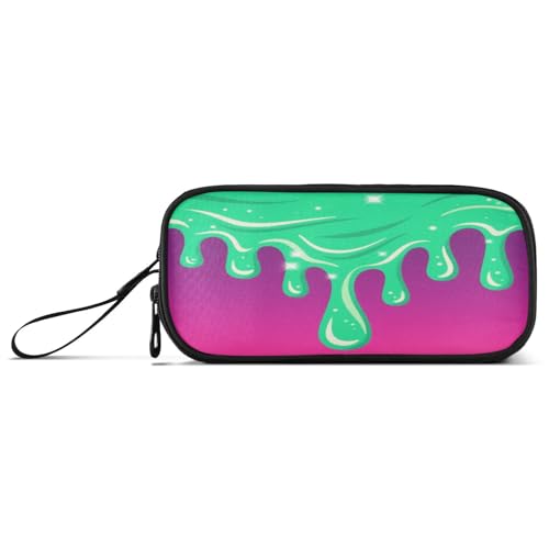 aidingzhi Graffiti-Kunst-Federmäppchen mit Reißverschluss, großes Fassungsvermögen, für Teenager, Schreibwaren für Frauen in der Mittelschule, Grün / Rot von aidingzhi