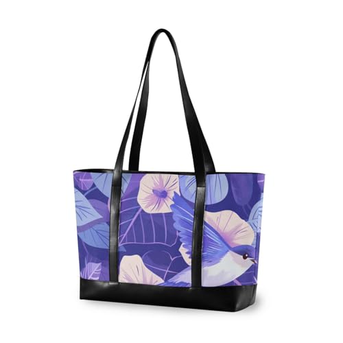 aidingzhi Große Laptoptasche mit Reißverschluss, Motiv: Morning Glory Flowers Birds Essentials, mit Reißverschluss, Aktentaschen für Büro, mit Windel von aidingzhi