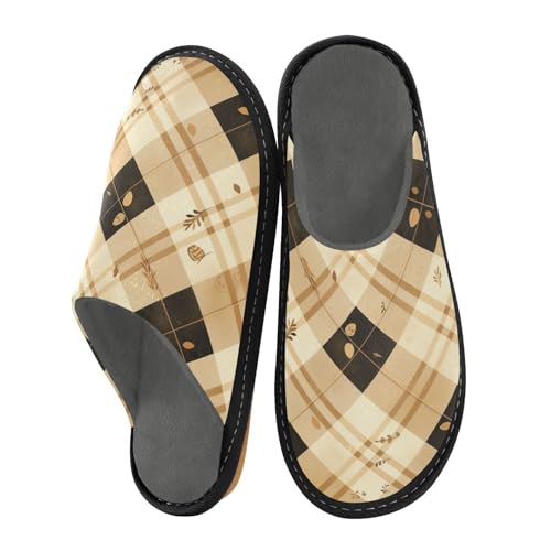 aidingzhi Hausschuhe für Damen, Innenbereich, Memory-Schaum, warmes Haus für gemütliche Hausschuhe, Braunes und schwarzes Schachbrett, 42/44 EU aidingzhi Hausschuhe für Damen, Innenbereich, Memory-Schaum, warmes Haus für gemütliche Hausschuhe, Braunes und schwarzes Schachbrett, 42/44 EU von aidingzhi