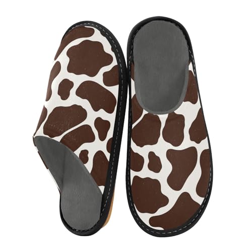 aidingzhi Hausschuhe für Damen, für drinnen und draußen, Damen-Hausschuhe, Memory-Schaum, warm, gemütlich, Brauner Kuhdruck, 44/45 EU aidingzhi Hausschuhe für Damen, für drinnen und draußen, Damen-Hausschuhe, Memory-Schaum, warm, gemütlich, Brauner Kuhdruck, 44/45 EU von aidingzhi