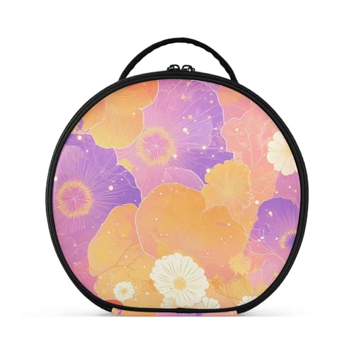 aidingzhi Kosmetiktasche im japanischen Stil, Blumenmotiv, vertikal, freistehend, wasserdicht, Kosmetiktasche für Damen, mit verstellbaren Trennwänden, 27,9 cm von aidingzhi