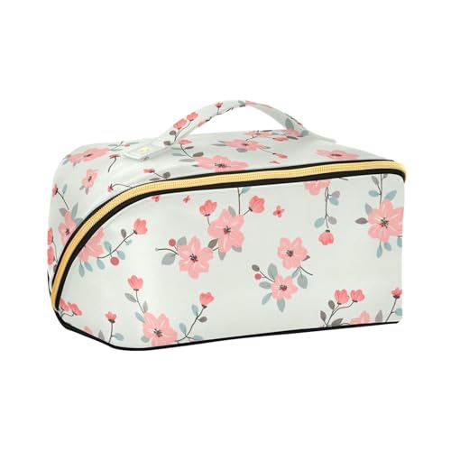 aidingzhi Kosmetiktasche mit Blumenmuster, wasserdicht, für Damen, vertikal, freistehend von aidingzhi
