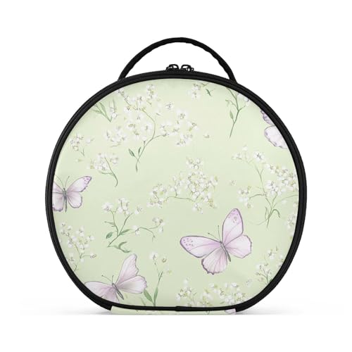 aidingzhi Kosmetiktasche mit Fächern und Griff, leichte Reisetasche für Damen, mit verstellbaren Trennwänden, 27,9 cm, Grün von aidingzhi