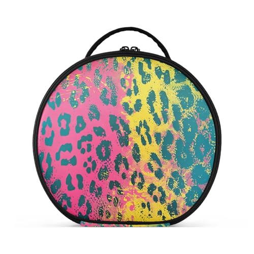 aidingzhi Kosmetiktasche mit Leopardenmuster, Reisegröße, große Make-up-Tasche für Damen, mit verstellbaren Trennwänden, 27,9 cm von aidingzhi