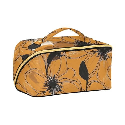 aidingzhi Kosmetiktaschen mit Trennwänden, groß, für Damen, vertikal, freistehend, Karamell und Schwarz aidingzhi Kosmetiktaschen mit Trennwänden, groß, für Damen, vertikal, freistehend, Karamell und Schwarz von aidingzhi