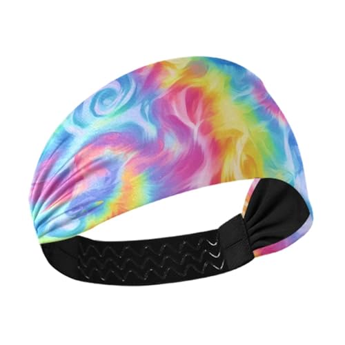 aidingzhi Kräftiges Batik-Farb-Explosions-Design, kühlendes Stirnband für Damen, elastischer Kopf für Damen, Basketball, Yoga, Volleyball, Tennis von aidingzhi