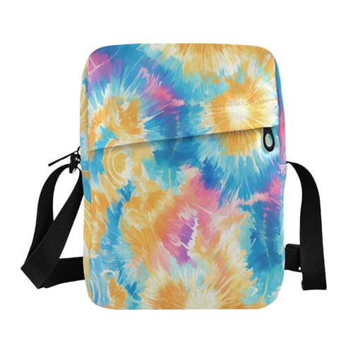aidingzhi Kuriertasche für Damen, mit leuchtendem Batik-Farb-Explosions-Design, Umhängetasche, Umhängetasche, Geldbörse, verstellbarer Riemen, für Reisen, Freizeit von aidingzhi