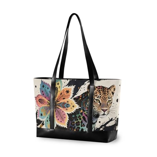aidingzhi Laptoptasche für Damen, Boho-Mandala-Blumen, Leopardenmuster, bunt, trendig, mit Reißverschluss, Reisetasche für Krankenschwestern mit Windel aidingzhi Laptoptasche für Damen, Boho-Mandala-Blumen, Leopardenmuster, bunt, trendig, mit Reißverschluss, Reisetasche für Krankenschwestern mit Windel von aidingzhi