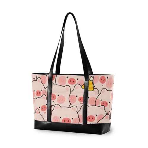 aidingzhi Laptoptasche für Herren, niedliches Cartoon-Schwein, wasserdicht, mit Reißverschluss, Reisetasche, für Pool, Fitnessstudio, Lebensmittel, Reisen mit Tablet, Rosa aidingzhi Laptoptasche für Herren, niedliches Cartoon-Schwein, wasserdicht, mit Reißverschluss, Reisetasche, für Pool, Fitnessstudio, Lebensmittel, Reisen mit Tablet, Rosa von aidingzhi