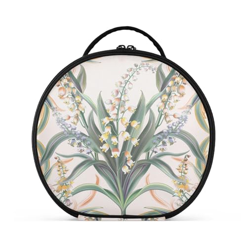 aidingzhi Lily Of Valley Boho-Kulturbeutel mit Fächern und Griff, tragbare Kosmetiktasche für Damen, mit verstellbaren Trennwänden, 27,9 cm aidingzhi Lily Of Valley Boho-Kulturbeutel mit Fächern und Griff, tragbare Kosmetiktasche für Damen, mit verstellbaren Trennwänden, 27,9 cm von aidingzhi