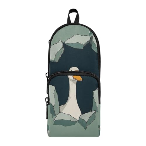 aidingzhi Lustiges Federmäppchen mit Cartoon-Wandente, Nylon, 3 Fächer, großes Federmäppchen, Mehrzweck- und ästhetisches Federmäppchen, Organizer, Schule, Schreibwaren für die Mittelschule, Grau aidingzhi Lustiges Federmäppchen mit Cartoon-Wandente, Nylon, 3 Fächer, großes Federmäppchen, Mehrzweck- und ästhetisches Federmäppchen, Organizer, Schule, Schreibwaren für die Mittelschule, Grau von aidingzhi