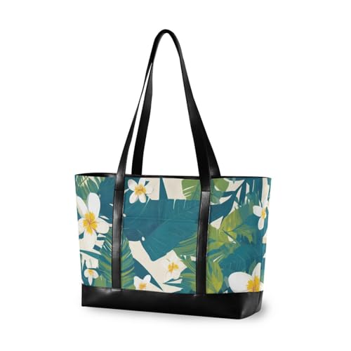 aidingzhi Moderne Computertasche mit Reißverschluss, Motiv: tropische Sommerblätter, Laptop-Reisetasche für Damen, für die Arbeit mit Windeln aidingzhi Moderne Computertasche mit Reißverschluss, Motiv: tropische Sommerblätter, Laptop-Reisetasche für Damen, für die Arbeit mit Windeln von aidingzhi