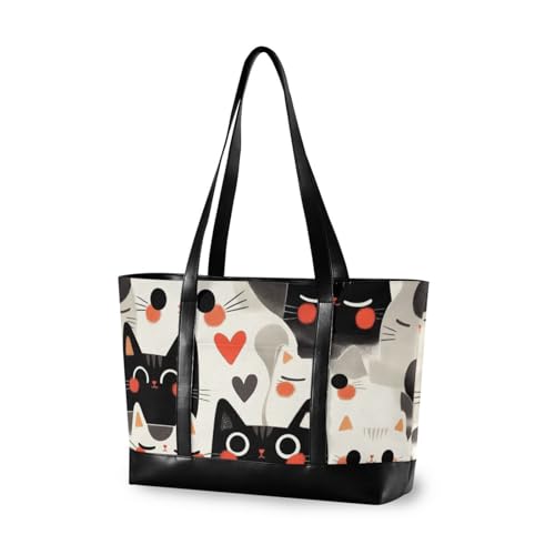 aidingzhi Moderne Reisetasche mit Cartoon-Katzen-Motiv für Damen, mit Reißverschluss, Arbeitstasche für Frauen für Krankenschwestern mit aidingzhi Moderne Reisetasche mit Cartoon-Katzen-Motiv für Damen, mit Reißverschluss, Arbeitstasche für Frauen für Krankenschwestern mit von aidingzhi