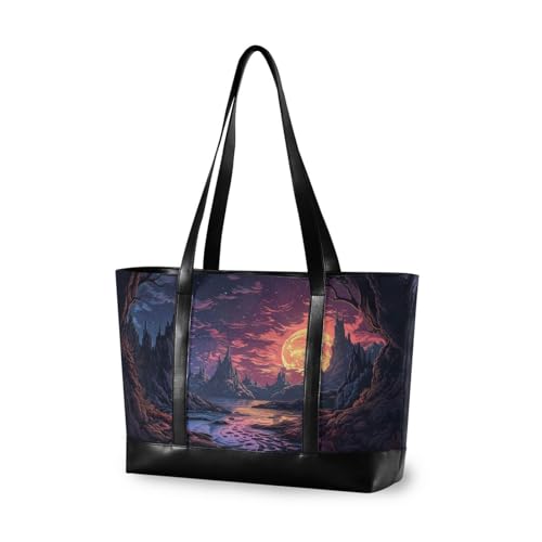 aidingzhi Mystery Place Moderne Tasche für Damen, 35,6 cm (14 Zoll), mit Reißverschluss, Laptop-Reisetasche für Fitnessstudio, inkl von aidingzhi