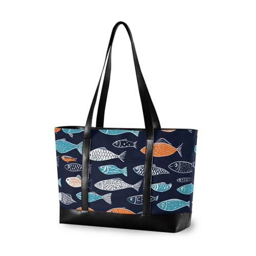 aidingzhi Nahtlose Fische, moderne Arbeitstasche für Damen, professionelle mit Reißverschluss, Reisetasche für Frauen aidingzhi Nahtlose Fische, moderne Arbeitstasche für Damen, professionelle mit Reißverschluss, Reisetasche für Frauen von aidingzhi