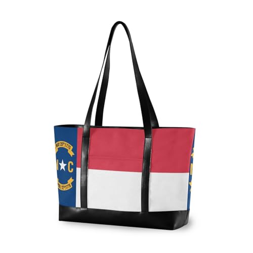 aidingzhi Nc North Carolina State Flag Essentials Tasche für Laptop mit Reißverschluss Tragetasche mit Reißverschluss für Damen mit Tablet von aidingzhi