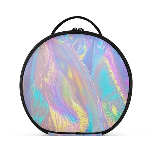 aidingzhi Neonfarbene Kosmetiktasche mit Fächern und Griff, wasserdichte Make-up-Tasche für Damen, mit verstellbaren Trennwänden, 27,9 cm von aidingzhi