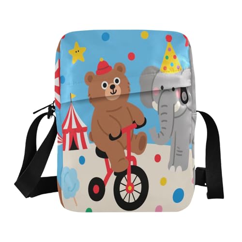 aidingzhi Niedliche Cartoon- und bunte Zoo-Kuriertasche, niedliche kleine Umhängetasche, Damen-Umhängetasche, verstellbarer Riemen, für den täglichen Gebrauch im Freien von aidingzhi