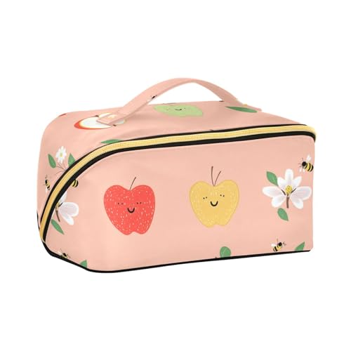 aidingzhi Niedliche Make-up-Tasche mit Trennwänden, tragbare Kosmetiktasche für Geldbörse, Reisegröße, Zubehör von aidingzhi