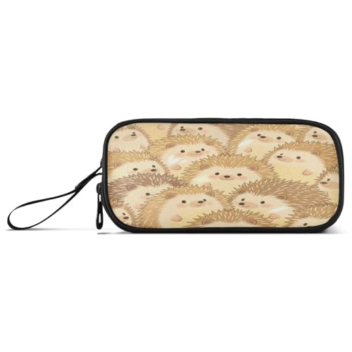 aidingzhi Niedliches Cartoon-Igel-Federmäppchen mit Griff, großes Fassungsvermögen, Federmäppchen für Teenager, Schreibwaren-Organizer für adrette Schule, Beige aidingzhi Niedliches Cartoon-Igel-Federmäppchen mit Griff, großes Fassungsvermögen, Federmäppchen für Teenager, Schreibwaren-Organizer für adrette Schule, Beige von aidingzhi