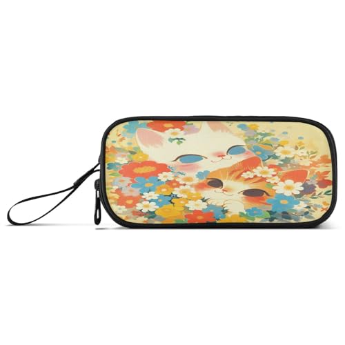 aidingzhi Niedliches Federmäppchen aus Nylon im Vintage-Stil, großes Fassungsvermögen, Federmäppchen für Kinder, Schreibwaren-Organizer für Schule, Teenager aidingzhi Niedliches Federmäppchen aus Nylon im Vintage-Stil, großes Fassungsvermögen, Federmäppchen für Kinder, Schreibwaren-Organizer für Schule, Teenager von aidingzhi