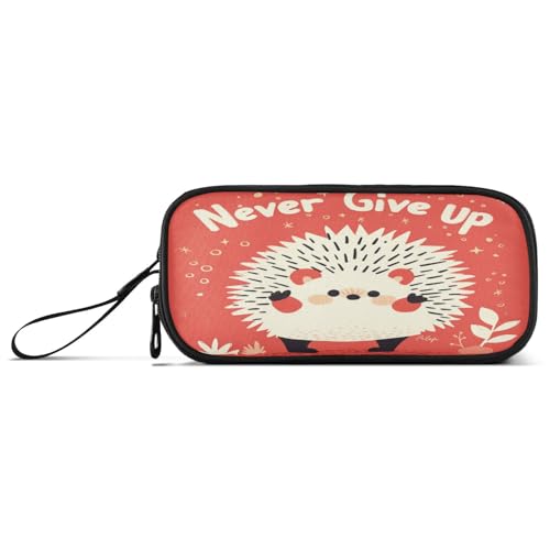 aidingzhi Niedliches Nylon-Federmäppchen mit Griff, großes Fassungsvermögen, großes Reißverschluss, Federmäppchen, Schreibwaren-Tasche für Schule, Krankenschwester, Rot von aidingzhi