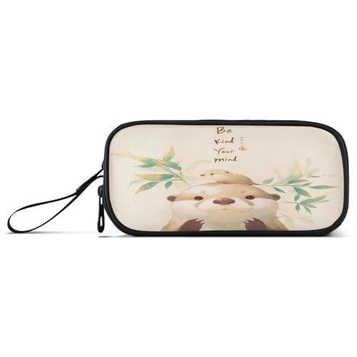 aidingzhi Niedliches Nylon-Federmäppchen mit Reißverschluss, großes Fassungsvermögen, Schreibwaren für Frauen in der Mittelschule von aidingzhi