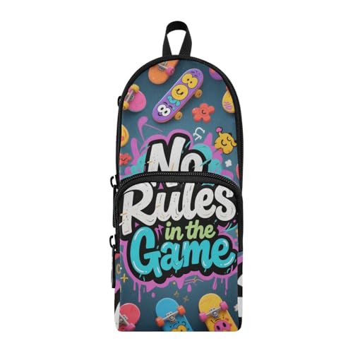 aidingzhi No Rules in The Game Wildstyle Graffti (2) Nylon 3 Compartments School Pencil Bags Large Capacity Pencil Case For Teen Girls Stationery for Elementary von aidingzhi