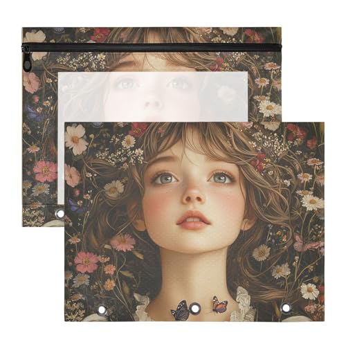 aidingzhi Ordner mit glatten Reißverschlüssen, Stifthalter für A4-Papier, Briefe, 2 Stück, Studenten, Schulanfang, Mucha-Stil, Schönheit aidingzhi Ordner mit glatten Reißverschlüssen, Stifthalter für A4-Papier, Briefe, 2 Stück, Studenten, Schulanfang, Mucha-Stil, Schönheit von aidingzhi