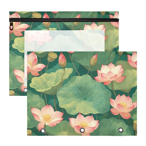 aidingzhi Ordnertaschen mit 3 Löchern, Aufbewahrungstasche für A4-Papier, Briefe, 2 Stück, Studenten, Schulbedarf, Aquarell, rosa Blume aidingzhi Ordnertaschen mit 3 Löchern, Aufbewahrungstasche für A4-Papier, Briefe, 2 Stück, Studenten, Schulbedarf, Aquarell, rosa Blume von aidingzhi
