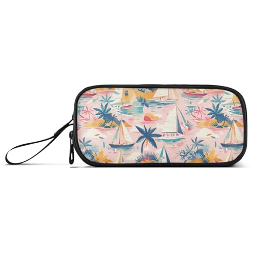 aidingzhi Pfirsichfarbener Mantel, Trapisches Nylon-Federmäppchen, Federmäppchen, hohe Kapazität, Schlitz, Federmäppchen, Schreibwaren-Tasche für Gymnasial-Lehrer von aidingzhi