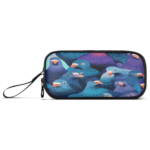 aidingzhi Pigeon Federmäppchen aus Nylon, mit Reißverschluss, hohe Kapazität, für College, Schreibwaren, Organizer für High School, Teenager, Blau / Violett aidingzhi Pigeon Federmäppchen aus Nylon, mit Reißverschluss, hohe Kapazität, für College, Schreibwaren, Organizer für High School, Teenager, Blau / Violett von aidingzhi