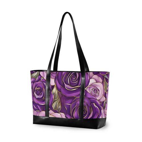 aidingzhi Professionelle Laptoptasche für Damen, mit Reißverschluss, professionelle Tragetasche für Pool, Fitnessstudio, Lebensmittelgeschäft, Reisen mit Lila und Rosa von aidingzhi