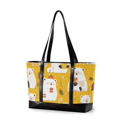 aidingzhi Professionelle Laptoptasche mit Reißverschluss, Motiv: Cartoon-Sonnenbär, goldfarben, für Herren mit Tablet von aidingzhi