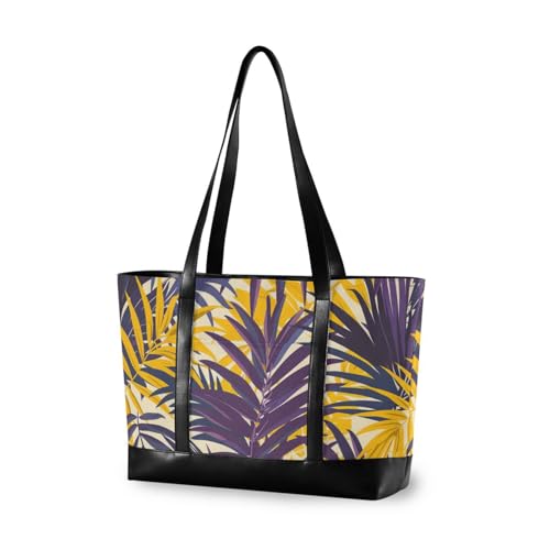 aidingzhi Robuste 14-Zoll-Laptop-Tragetasche mit Reißverschluss, Aktentasche für Krankenschwestern, Arbeit mit Tablet, Violett / Gelb von aidingzhi